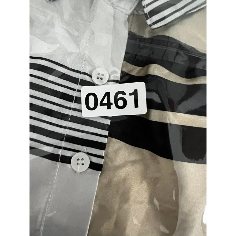 Azura Satin Stripe Wrap Shirt Dress S Tie Front Y2K Mini Statement - Picture 10 of 10